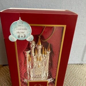 Disney Cinderella Silver and Gold Castle Ornament 75th anniversary Lenox